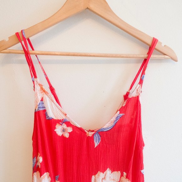 Red Floral Jumpsuit - Picture 5 of 7